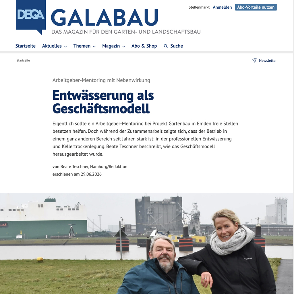 Entwässerung als Geschäftsmodell