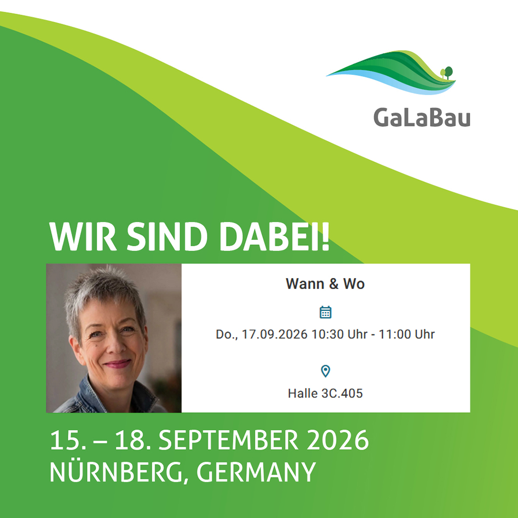 Beate Teschner als Speakerin auf der GaLaBau-Messe Nürnberg 2026